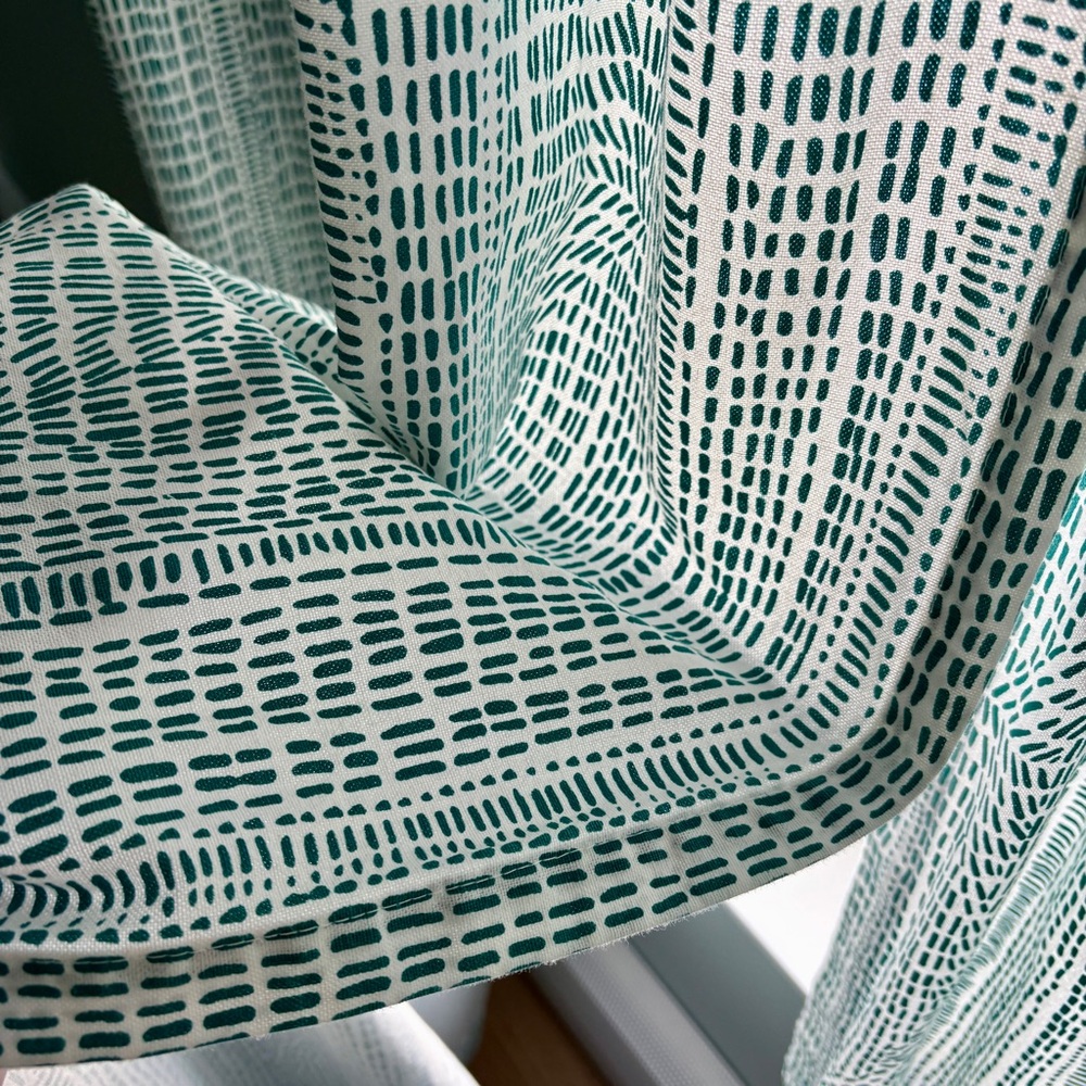 West Elm Green Bomu Curtains